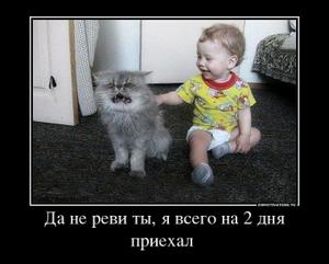 Да не реви ты, я всего на 2 дня приехал 